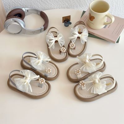 Baby Girl Summer Cute Soft Bow Pearl Sandals (1.5 to 3 years)_img_0