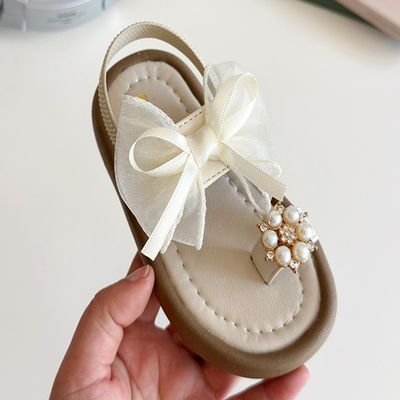 Baby Girl Summer Cute Soft Bow Pearl Sandals (1.5 to 3 years)_img_5