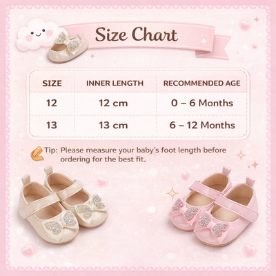 Baby Girls Butterfly Bow Soft Anti-Slip Princess Party Shoes (0 to 12 months)_img_8