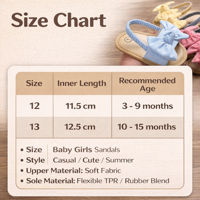 Baby Girls Bow Sandals – Soft Sole Elastic Strap Toddler Summer Sandal (3 to 15 months)_img_8