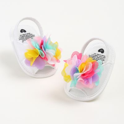 Baby Girls Fabric Non-Slip First Walkers Flat Sole Sunflower Sandals (0-15 months)_img_7