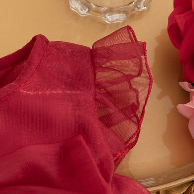 Baby Girl Flying Sleeves Elegant 3D Rose Summer Princess Dress (6 months to 3 years)_img_7