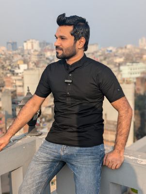 half sleeve black color cotton katua_img_1