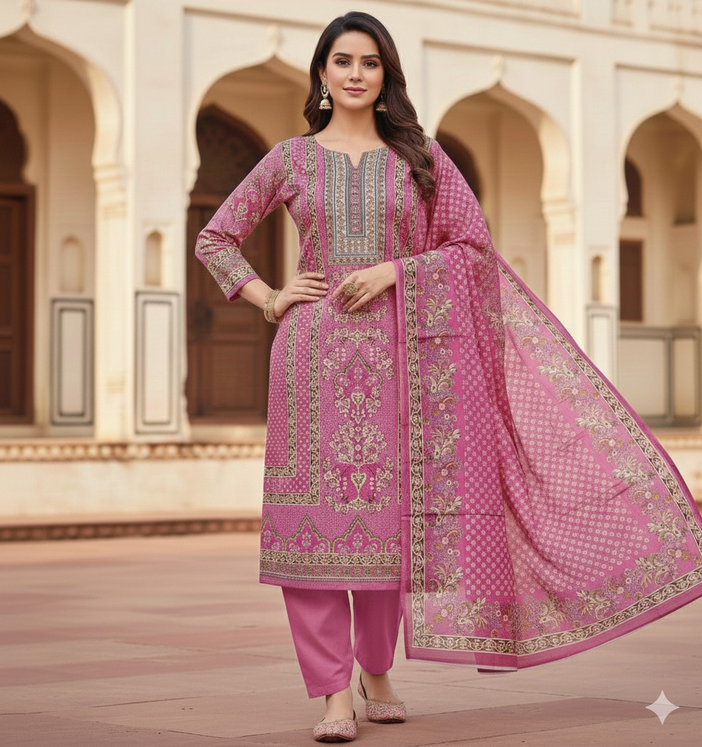 জমজম সুইস লোন প্রিমিয়াম থ্রি পিস(Unstitched)  WhatsApp/IMO: 01716-593156