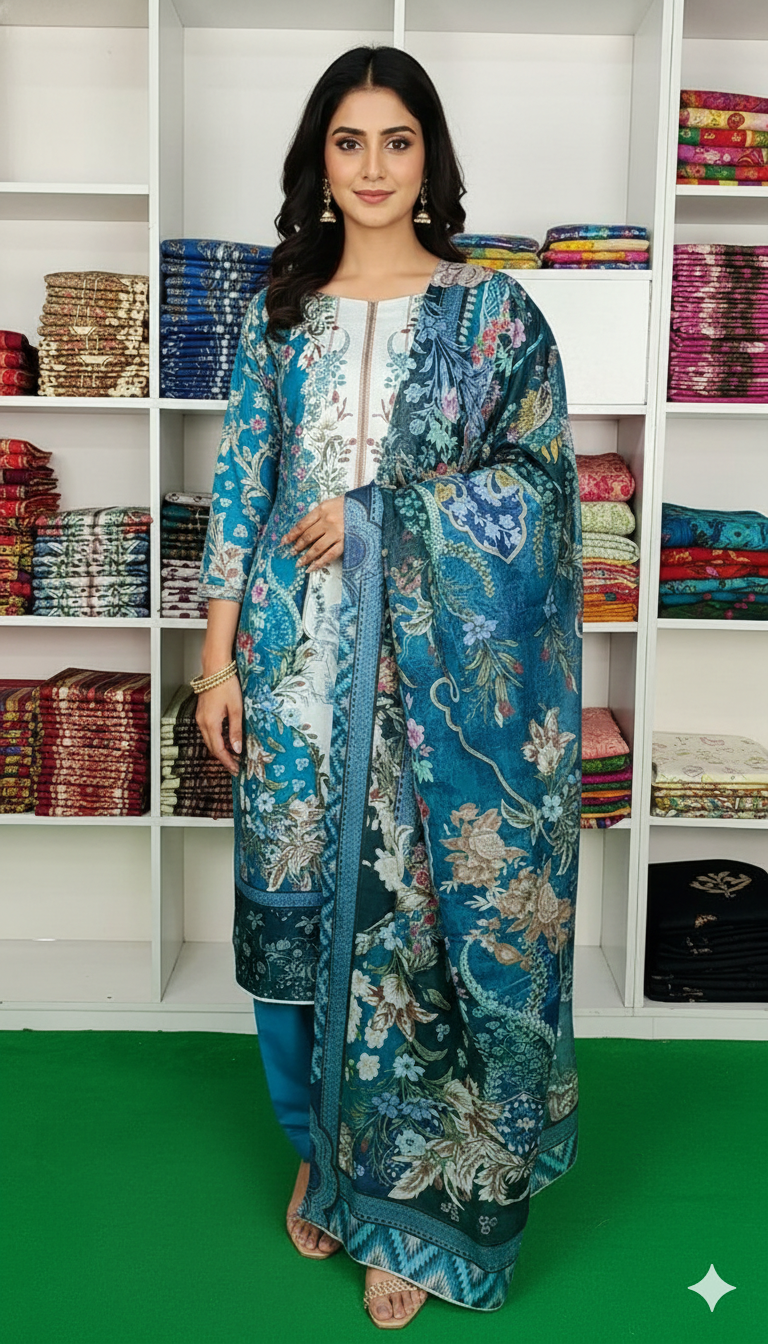 জমজম থ্রি-পিস ( প্রিমিয়াম ) (Unstitched)