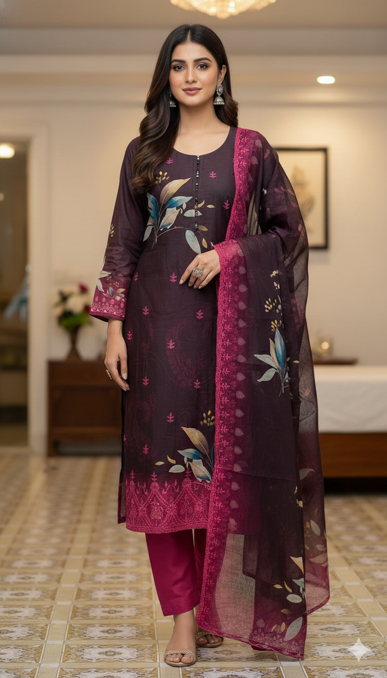 EID SPECIAL PREMIUM COTTON BORAK 3 PCS ( Half Ready )