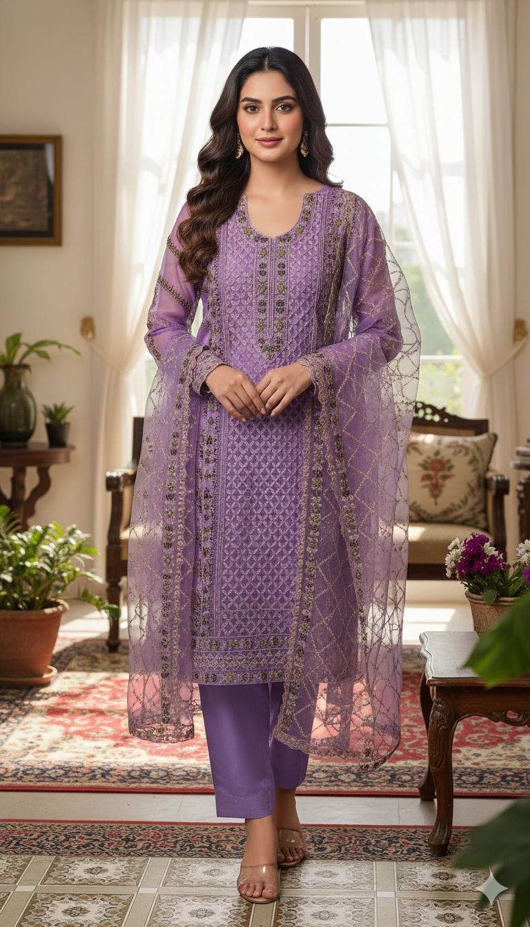 প্রিমিয়াম ফোর পিস ORGENJA (সেলাই বিহীন )