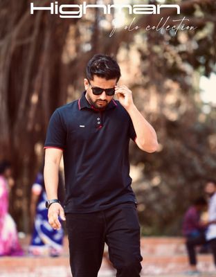 Premium Designer Icon PK Cotton Polo - Black_img_1