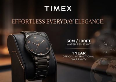 TIMEX Black Dial Stainless Steel Analog Watch_img_8