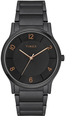 TIMEX Black Dial Stainless Steel Analog Watch_img_1