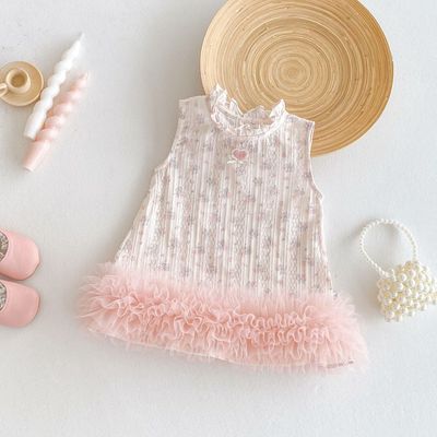 Baby Girl Floral Ruffle Soft Sleeveless Princess Party Dress (0 to 5 years) for yours ANGEL_img_0