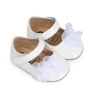 Baby Girl Floral Patent Leather Anti-Slip Sole Party Shoe (0 to 15 months) for ANGEL_img_1