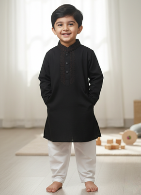 Kids Boy Premium Elegant China Vangchur EID Panjabi with Pant (1 to 7 years)_img_1