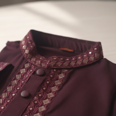 Kids Boy Premium Elegant China Saffron EID Panjabi with Pant (1 to 7 years)_img_6