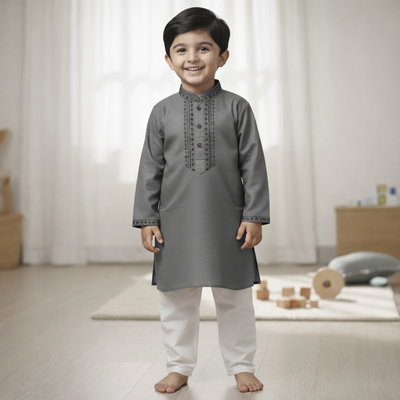 Kids Boy Premium Elegant China Vangchur EID Panjabi with Pant (1 to 7 years)_img_2