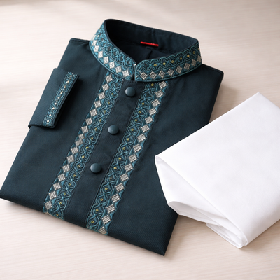 Kids Boy Premium Elegant China Saffron EID Panjabi with Pant (1 to 7 years)_img_3