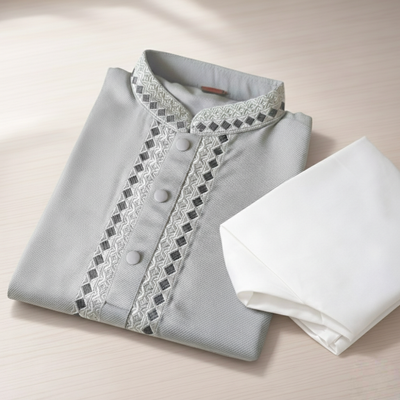 Kids Boy Premium Elegant China Saffron EID Panjabi with Pant (1 to 7 years)_img_4