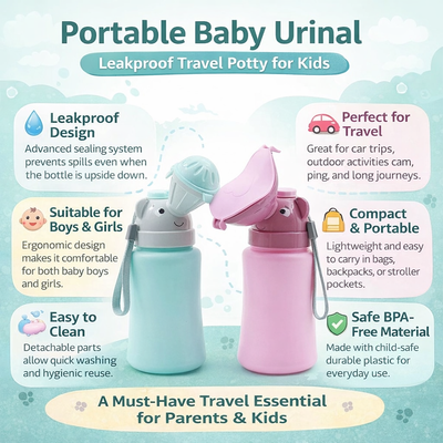 Baby  Portable Urinal Leakproof Kids Travel Outdoor Urine Bottle for Boys & Girls_img_2