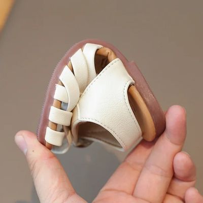 Kids Girls Cross Strap Summer Beach Leather Sandals (1.5 to 3 years)_img_8
