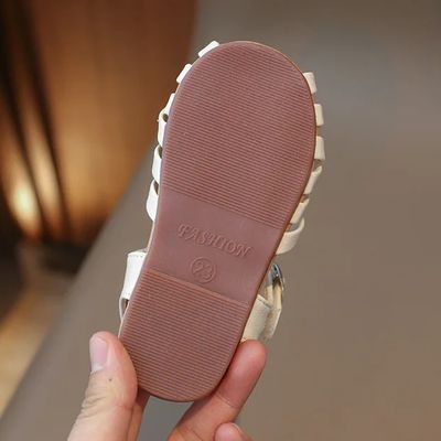 Kids Girls Cross Strap Summer Beach Leather Sandals (1.5 to 3 years)_img_9