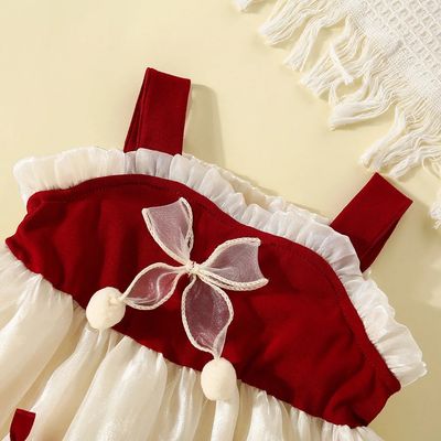 Baby Girl Flying Sleeves Cute Bow Tulle Summer Princess Dress (6 months to 3 years)_img_2