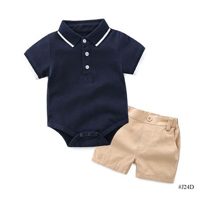 Baby Boy Polo Romper T Shirt with Shorts Pants Set ( 1 to 2 years)_img_2