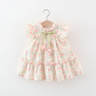 Baby Girl Bunny Soft Cotton Summer Tulip Dress (0–4 Years)_img_1
