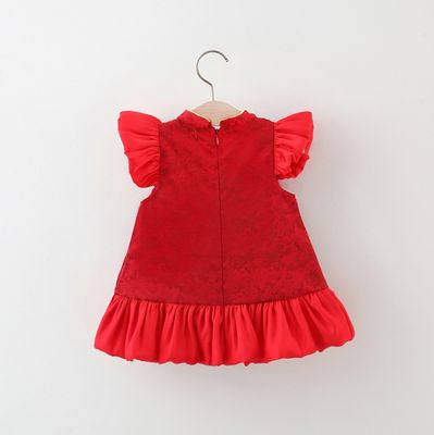 Baby Girl Elegant Traditional Style Red Party Dress (6 months to 3 years) for your ANGEL_img_2