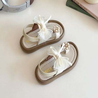 Baby Girl Summer Cute Soft Bow Pearl Sandals (1.5 to 3 years)_img_5
