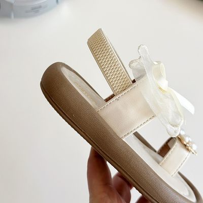 Baby Girl Summer Cute Soft Bow Pearl Sandals (1.5 to 3 years)_img_9