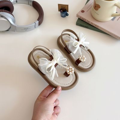 Baby Girl Summer Cute Soft Bow Pearl Sandals (1.5 to 3 years)_img_2