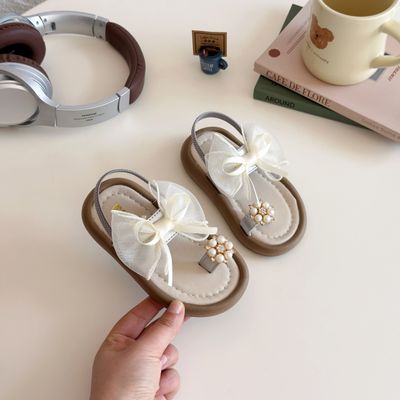 Baby Girl Summer Cute Soft Bow Pearl Sandals (1.5 to 3 years)_img_3