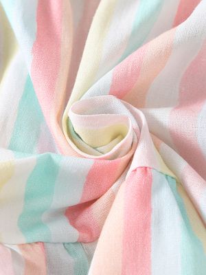 Baby Girls Pom Pom Sleeves Rainbow Summer Dress (0 to 3 years)_img_4