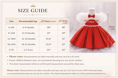 Kids Girls Luxury Red Princess Party Dress (6 months to 3 years) for your ANGEL_img_11