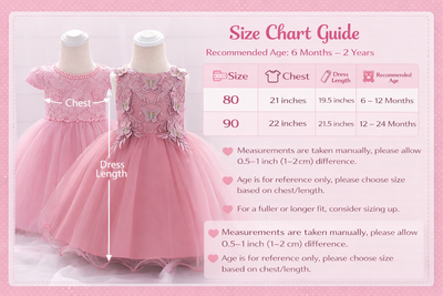 Kids Girls Elegant Princess Butterfly Embroidery Party Dress ( 6 to 24 months)_img_10