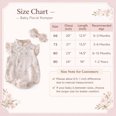 Baby Girls Floral Cheongsam Soft Elegant Romper Set with Headband (0 to 2 years)_img_7