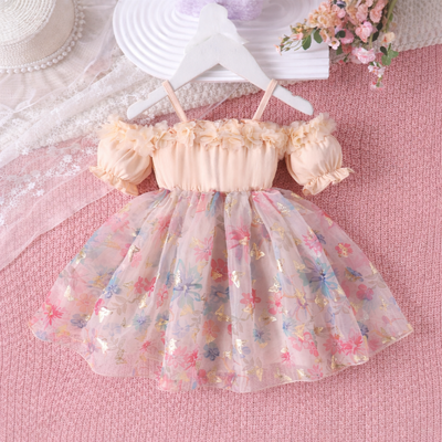 Baby Girl Floral Off Shoulder Princess Dress (1.5 to 6 years) for your ANGEL_img_1