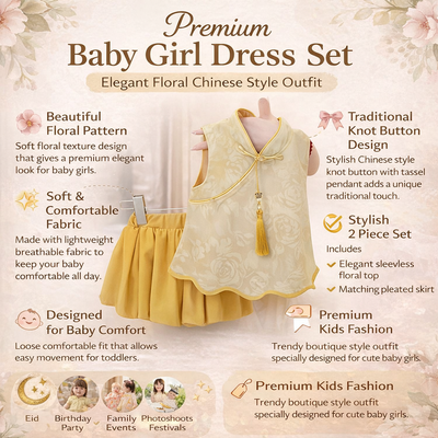 Baby Girl Floral Chinese Style Skirt Dress Set (6months to 6 years) for your ANGEL_img_1