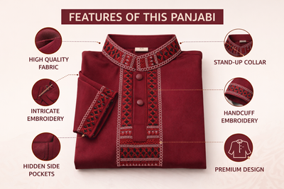 Kids Premium Mauve Embroidered China Saffron Eid Punjabi (0 to 8 years)_img_3