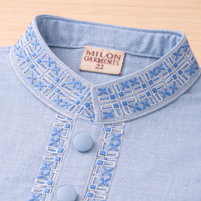 Kids Boy Premium Elegant China Saffron EID Panjabi with Pant (2 to 8 years)_img_6