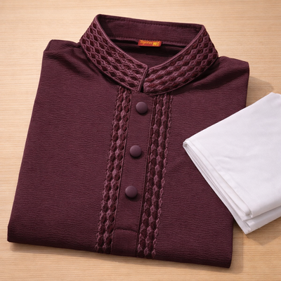 Kids Boy Premium Elegant China Saffron EID Panjabi with Pant (2 to 8 years)_img_2