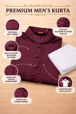 Kids Boy Premium Elegant China Saffron EID Panjabi with Pant (2 to 8 years)_img_4