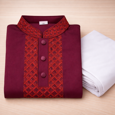 Kids Boy Premium Elegant China Vangchur Golden EID Panjabi with Pant (2 to 8 years)_img_4