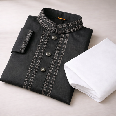 Kids Boy Premium Elegant China Saffron EID Panjabi with Pant (2 to 8 years)_img_4