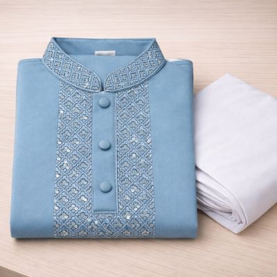 Kids Boy Premium Elegant China Vangchur Golden EID Panjabi with Pant (2 to 8 years)_img_5