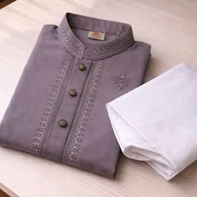 Kids Boy Premium Elegant China Cotton EID Panjabi with Pant (2 to 8 years)_img_3