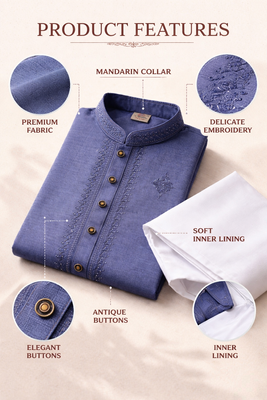 Kids Boy Premium Elegant China Cotton EID Panjabi with Pant (2 to 8 years)_img_6