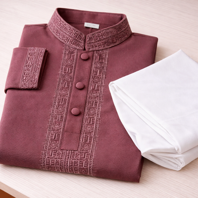 Kids Boy Premium Elegant China Saffron EID Panjabi with Pant (2 to 8 years)_img_4