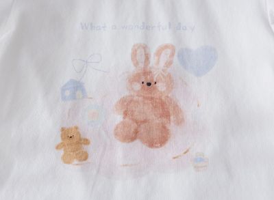 Baby Girl Bunny Print Top & Blue Check Shorts Set (1 to 6 years) for yours ANGEL_img_5