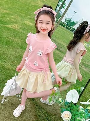 Kids Girls Summer Outfit Set Cute Duck Appliqué Top with Tulle Skirt Set (1 to 5 years) for your ANGEL_img_3